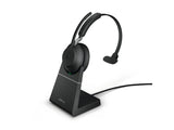 Jabra Headset Evolve2 65 Mono MS Schwarz, USB-A, Ladestation